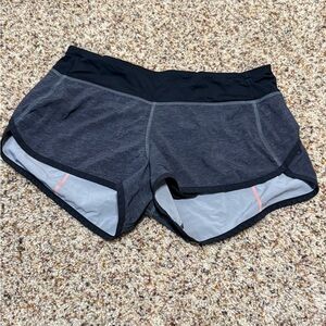 Women's Lululemon Black and Gray Shorts